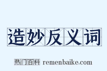 造妙反义词是什么意思的图片